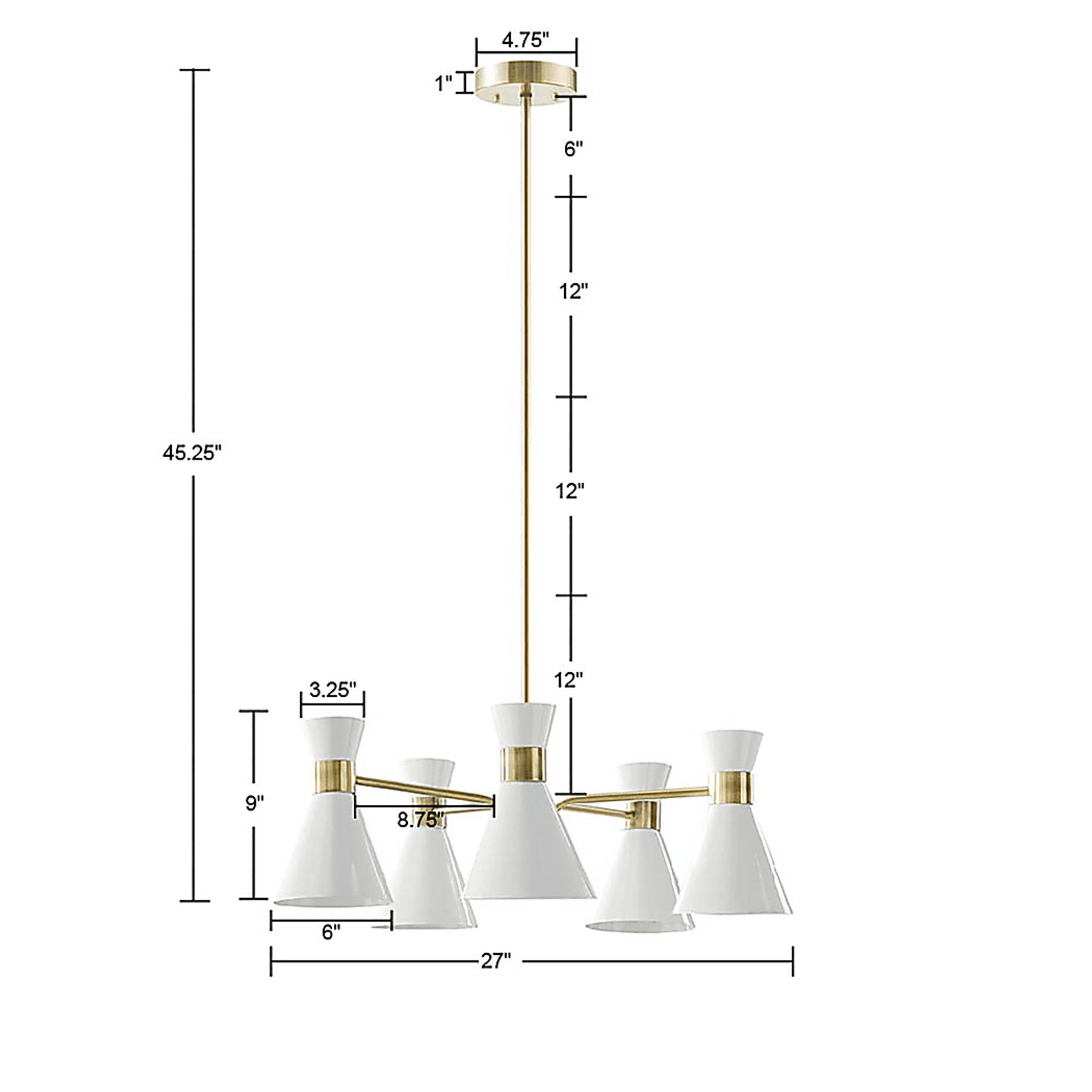 Hillger Street White Chandelier - Image 5
