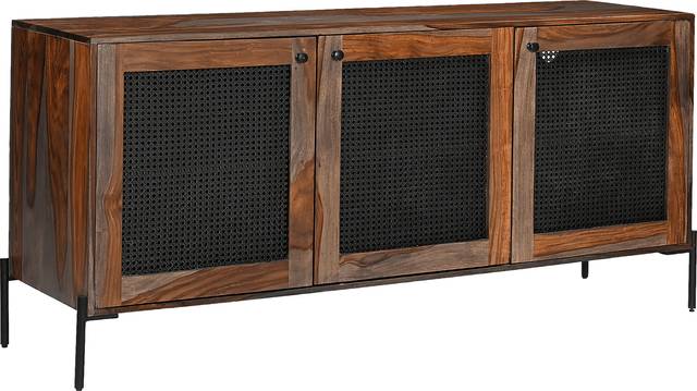 Hillindale Brown 3 Door Credenza - Thumbnail - Image 1