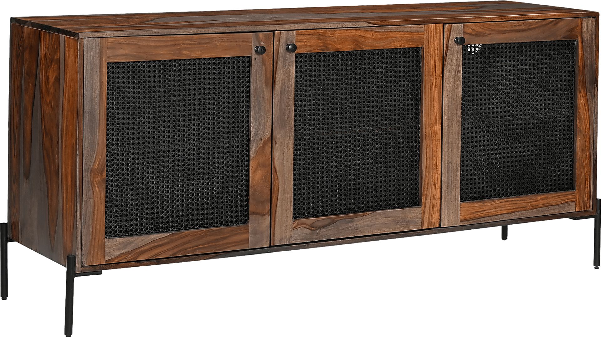Hillindale Brown 3 Door Credenza - Image 1