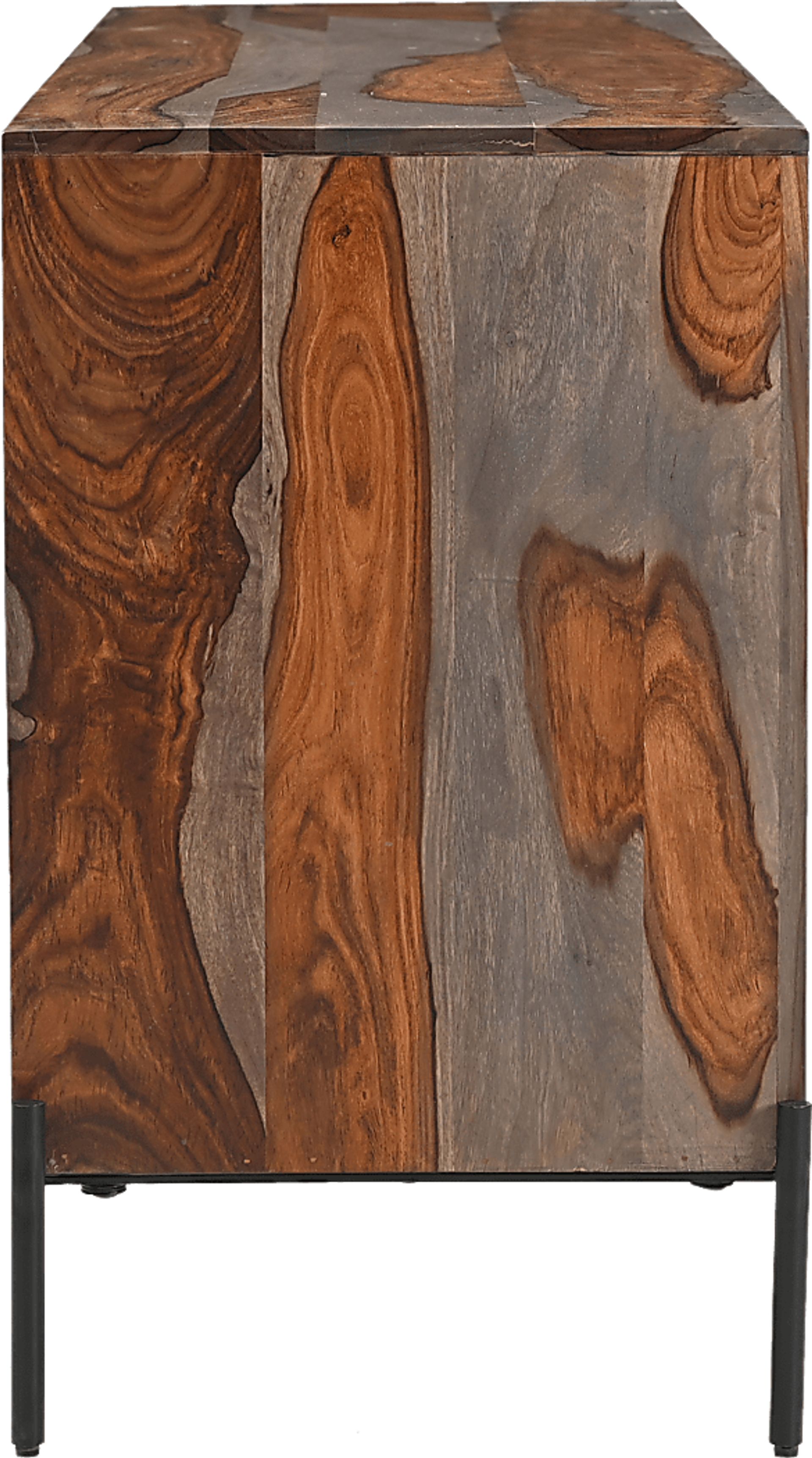 Hillindale Brown 3 Door Credenza - Image 4