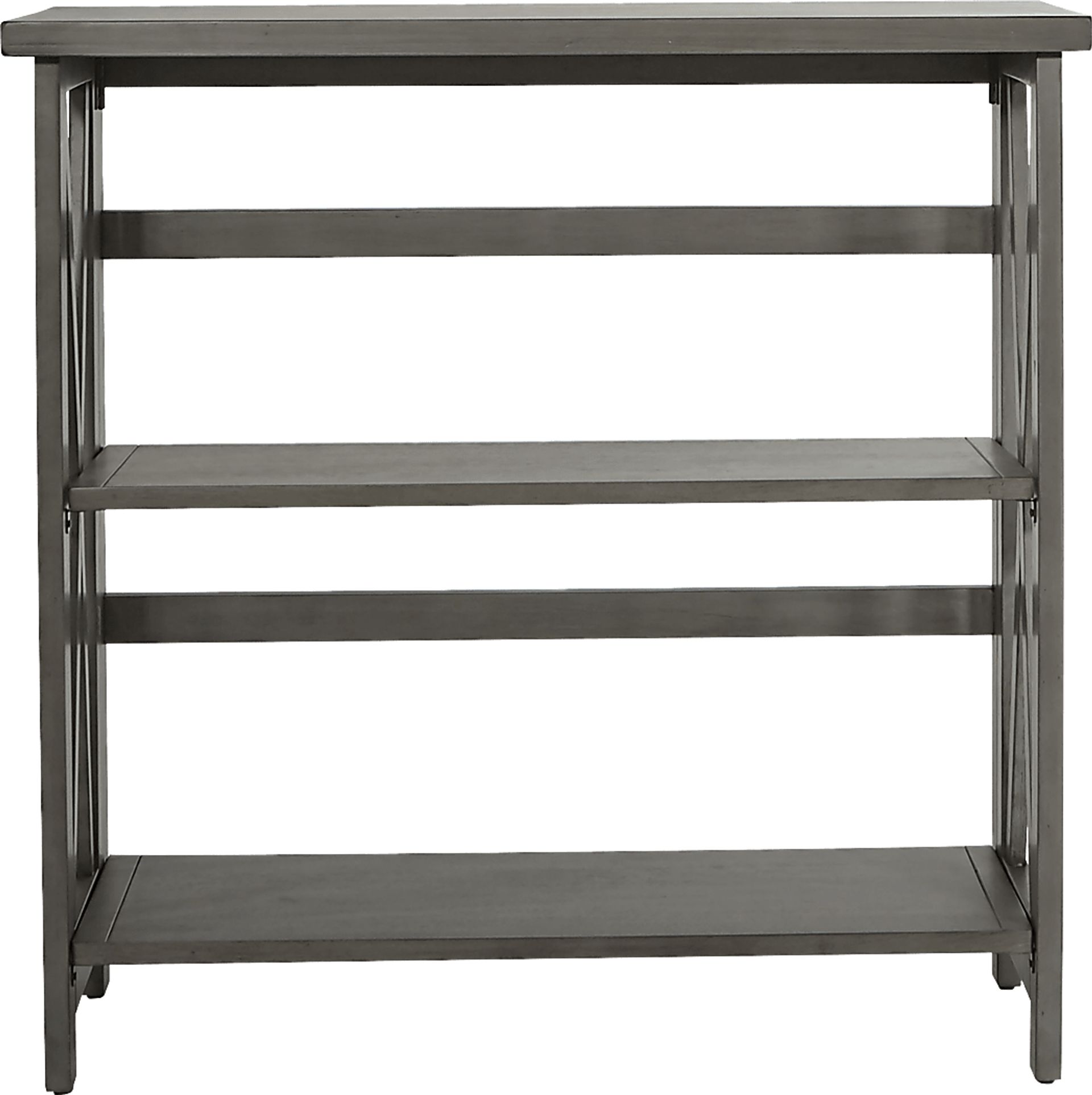 Hillsbare Gray 3 Shelf Bookcase - Image 2