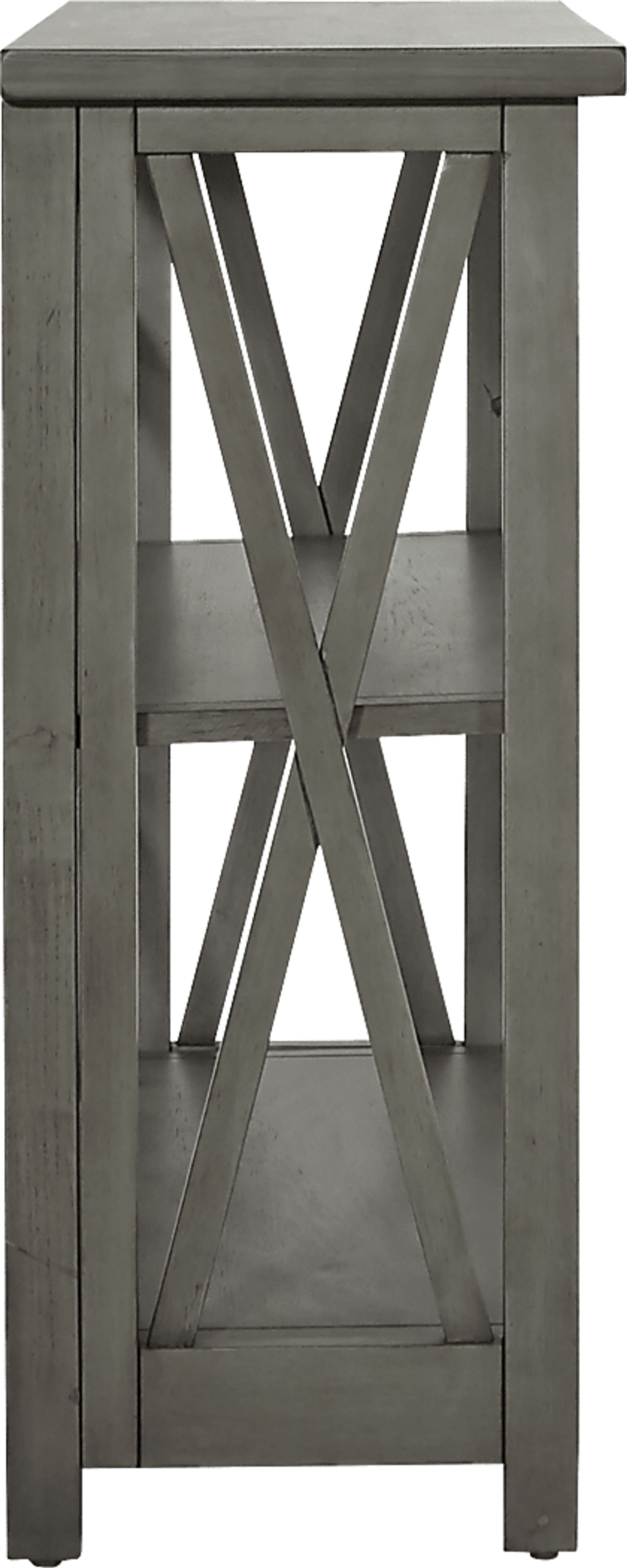 Hillsbare Gray 3 Shelf Bookcase - Image 3