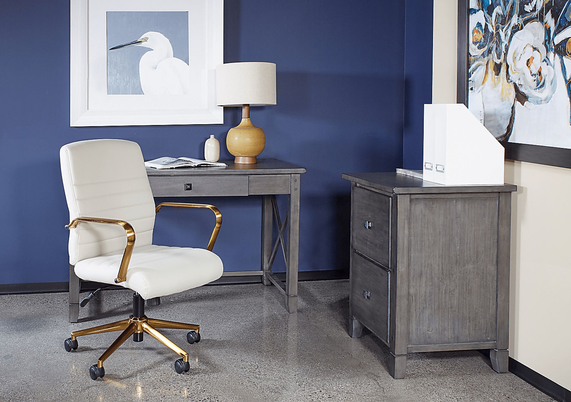 Hillsbare Gray Desk - Image 5