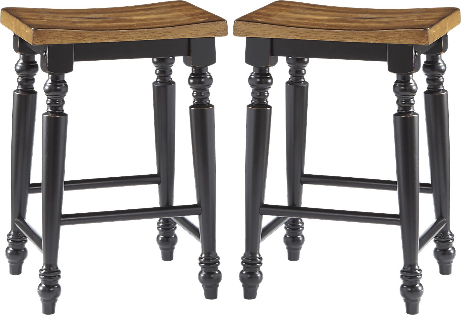 Hillside Cottage Black Kyoto Counter Height Stools (Set of 2) Rooms To Go