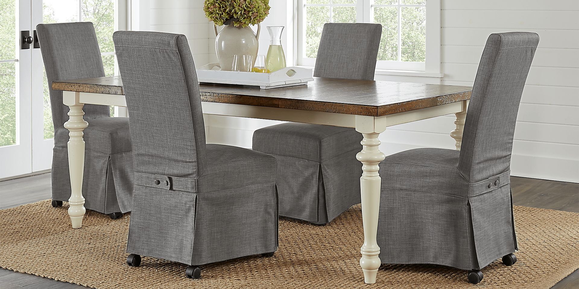 Hillside Cottage White 5 Pc Rectangle Dining Room - Image 1