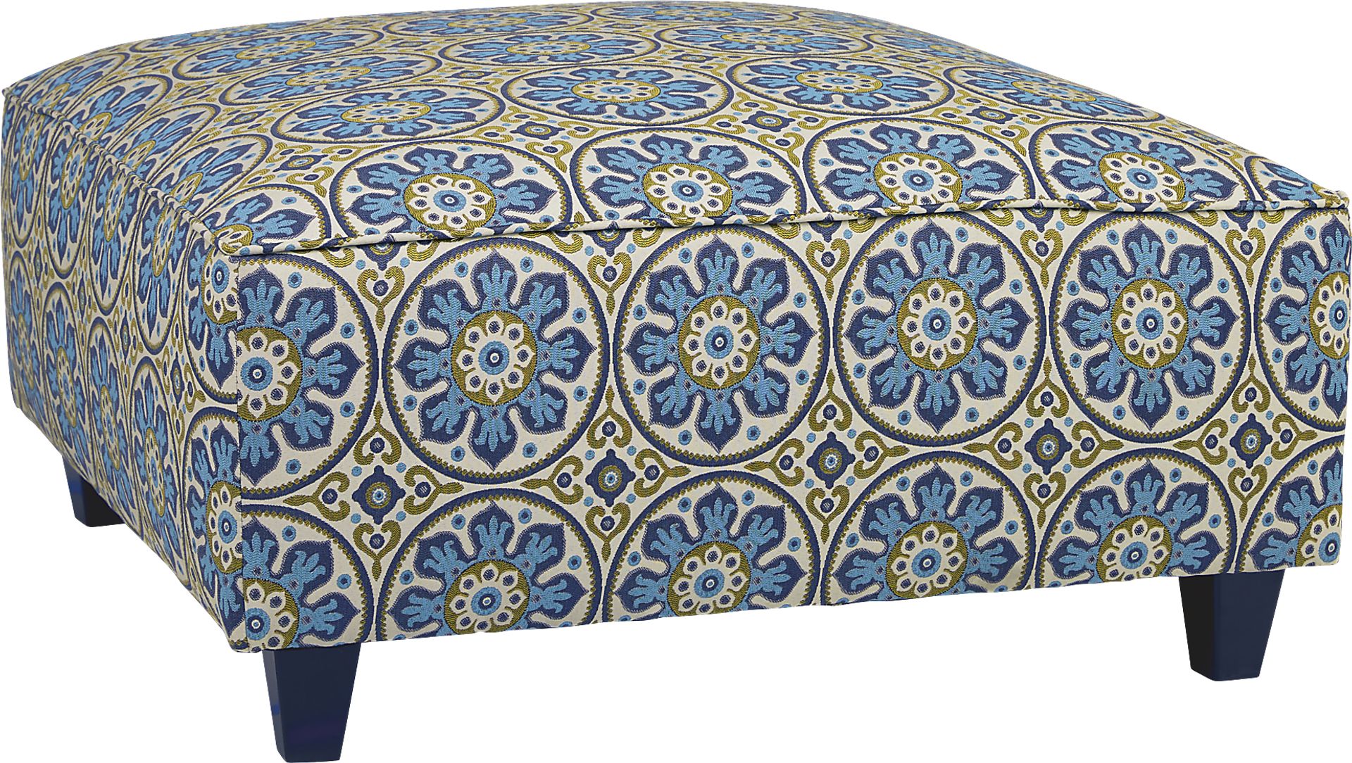 Hillside Heights Green Accent Cocktail Ottoman - Image 1