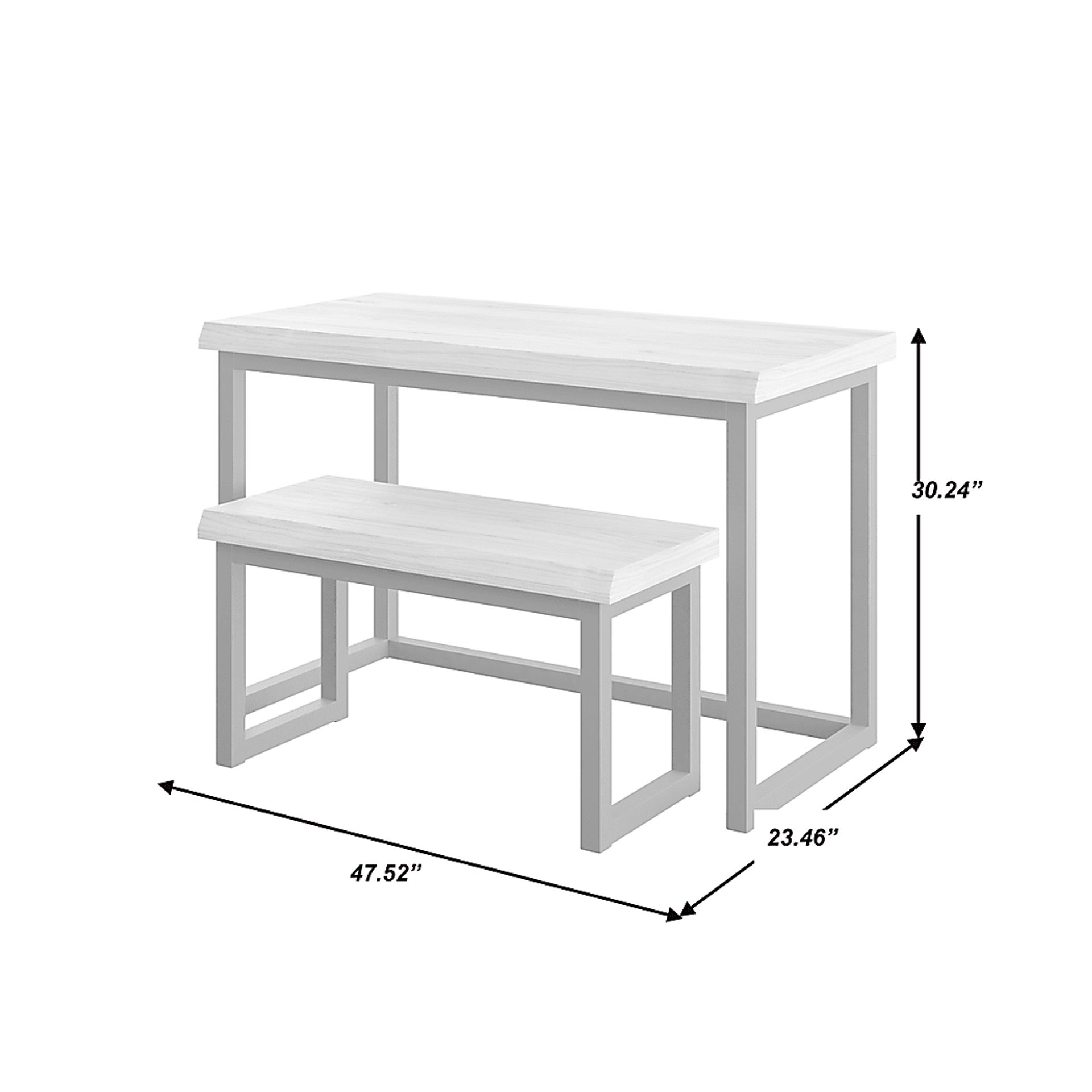 Hillsway Brown Desk With Bench - Image 9