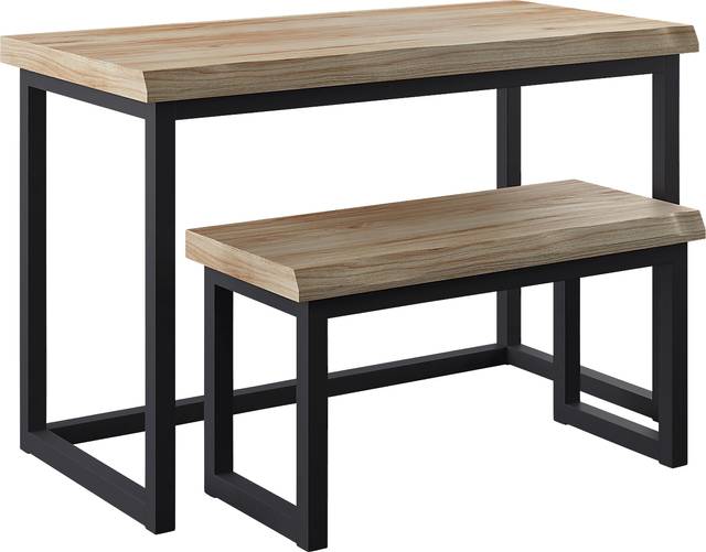 Hillsway Brown Desk With Bench - Thumbnail - Image 1