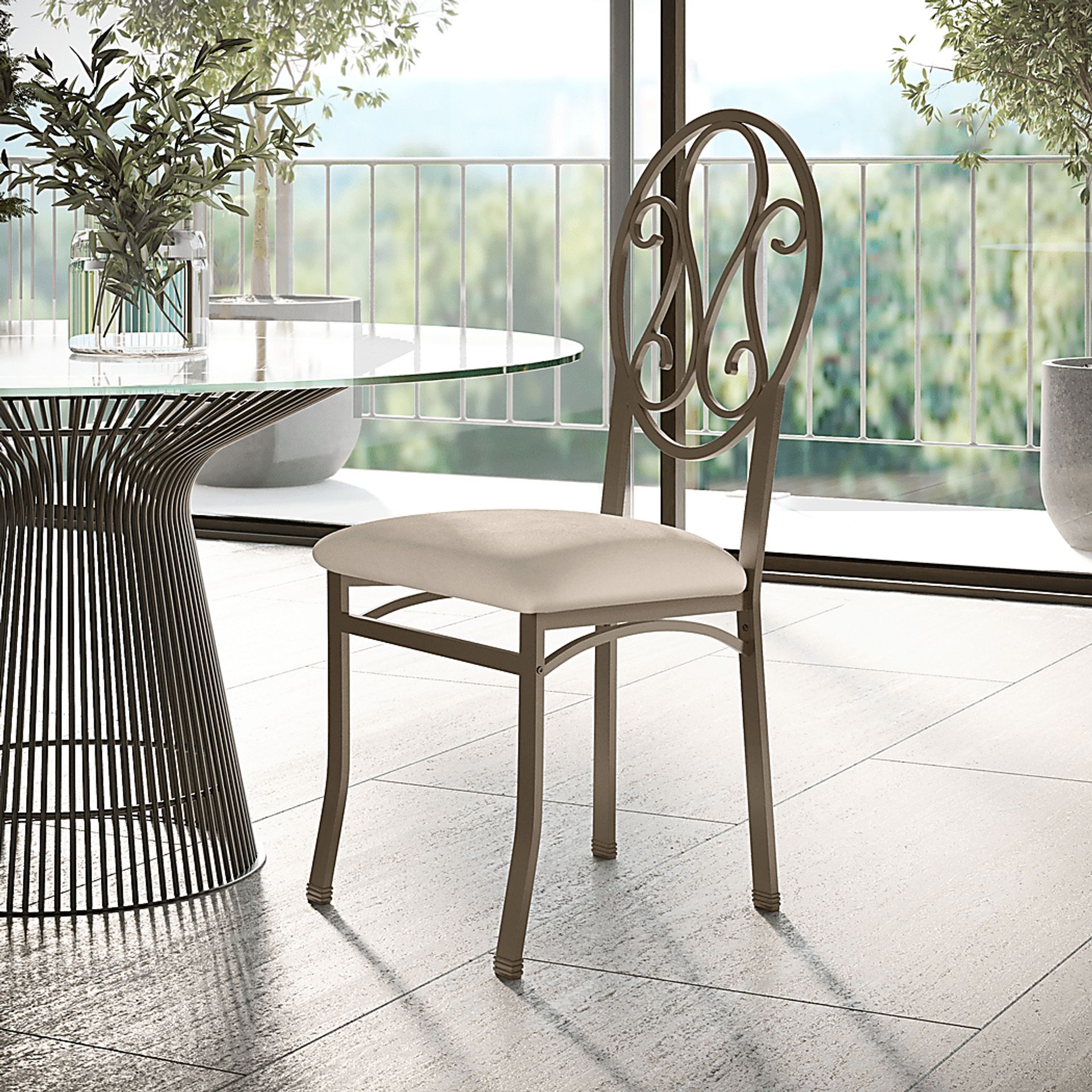 Hilmer Brown Side Chairs, Set of 4 - Image 3