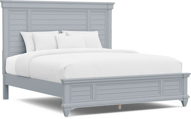 Hilton Head Blue 3 Pc King Panel Bed