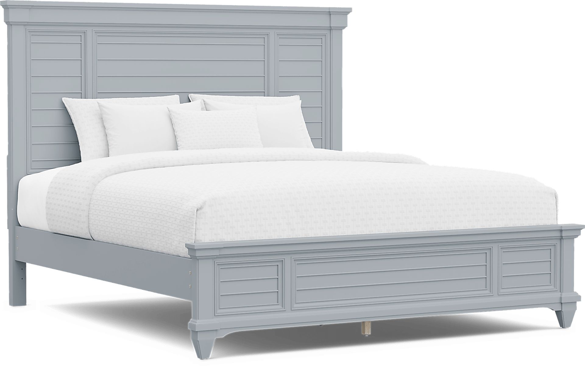 Hilton Head Blue 3 Pc King Panel Bed - Image 1