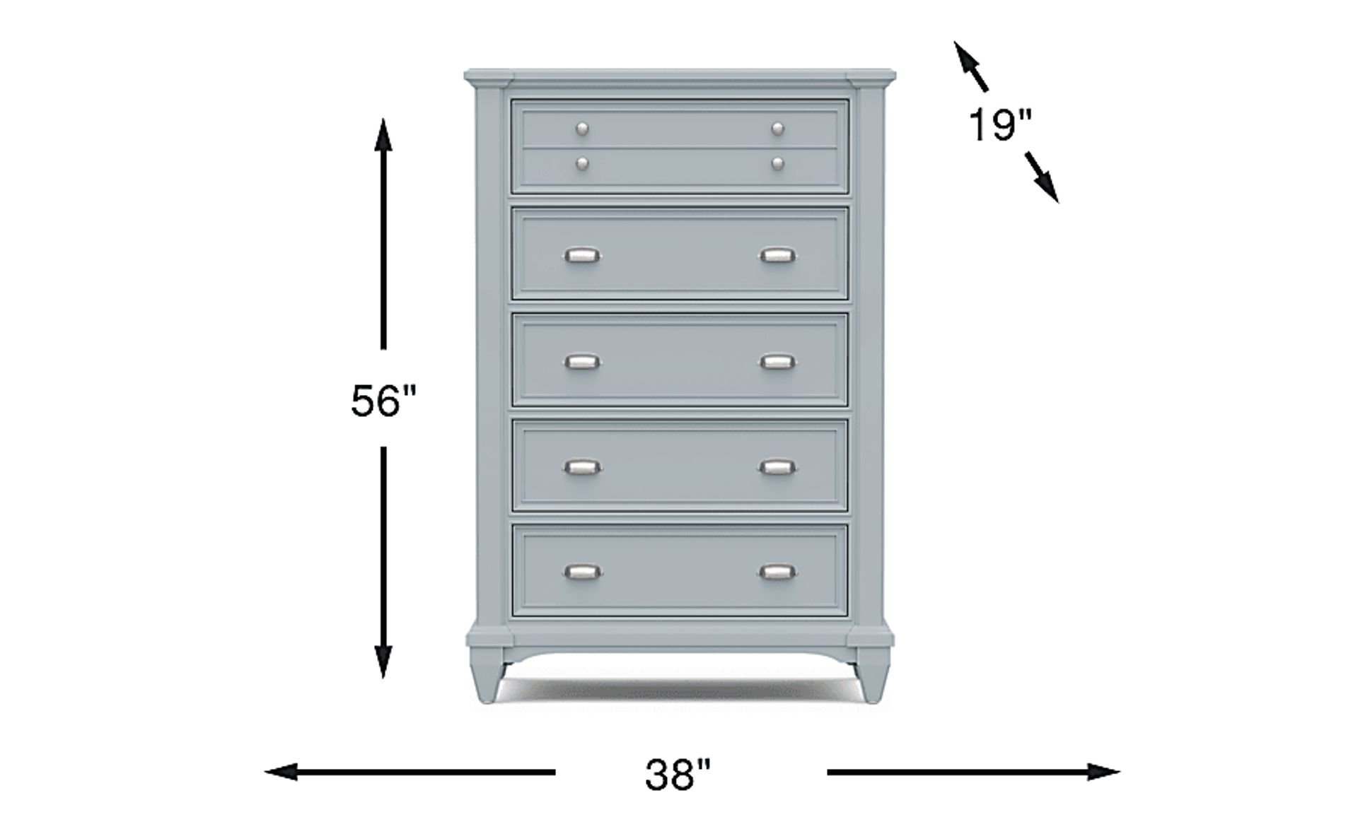 Dimension Image. Please refer to the Dimension Tab on this page for dimension details.