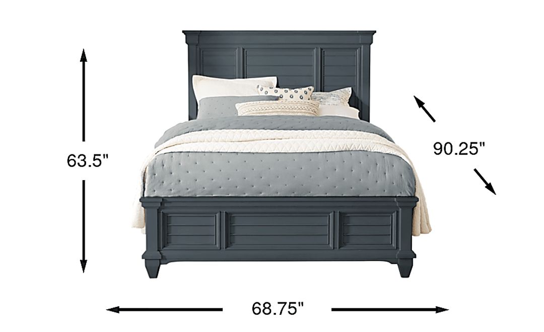 Hilton Head 5 Pc Graphite Black Queen Bedroom Set With Dresser, 3