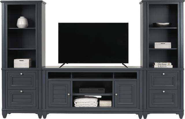 Hilton Head Graphite 3 Pc Wall Unit with 66 in. Console - Thumbnail - Image 2