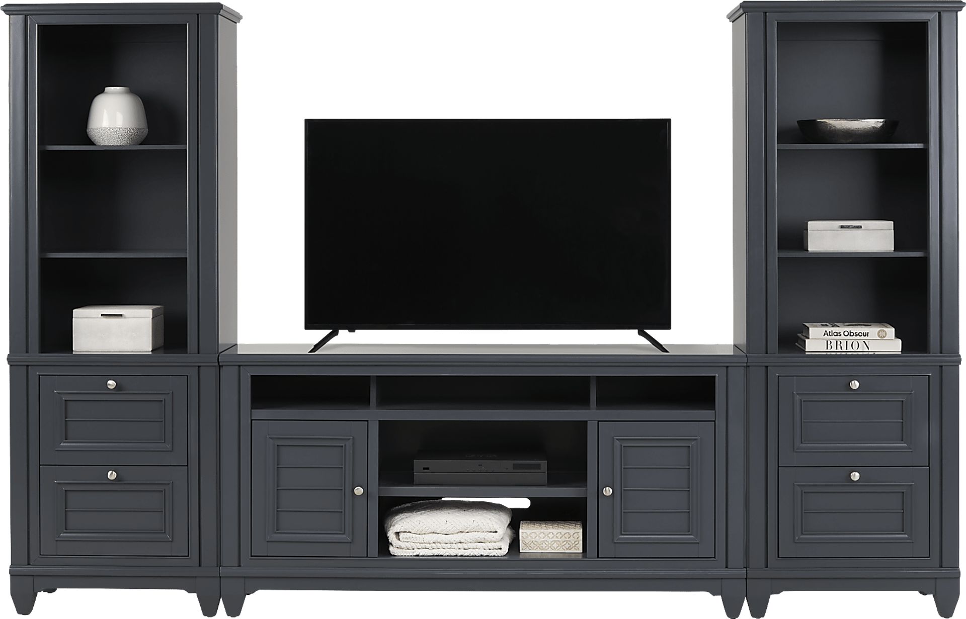 Hilton Head Graphite 3 Pc Wall Unit with 66 in. Console - Image 2