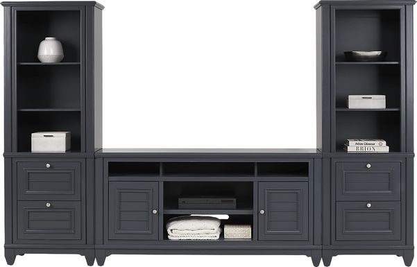 Hilton Head Graphite 3 Pc Wall Unit with 66 in. Console