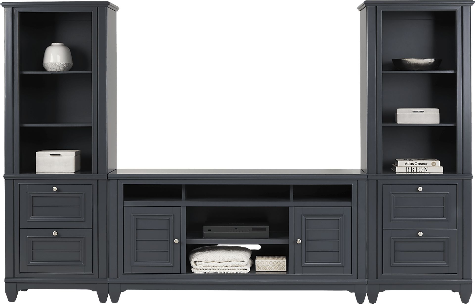 Hilton Head Graphite 3 Pc Wall Unit with 66 in. Console - Image 1