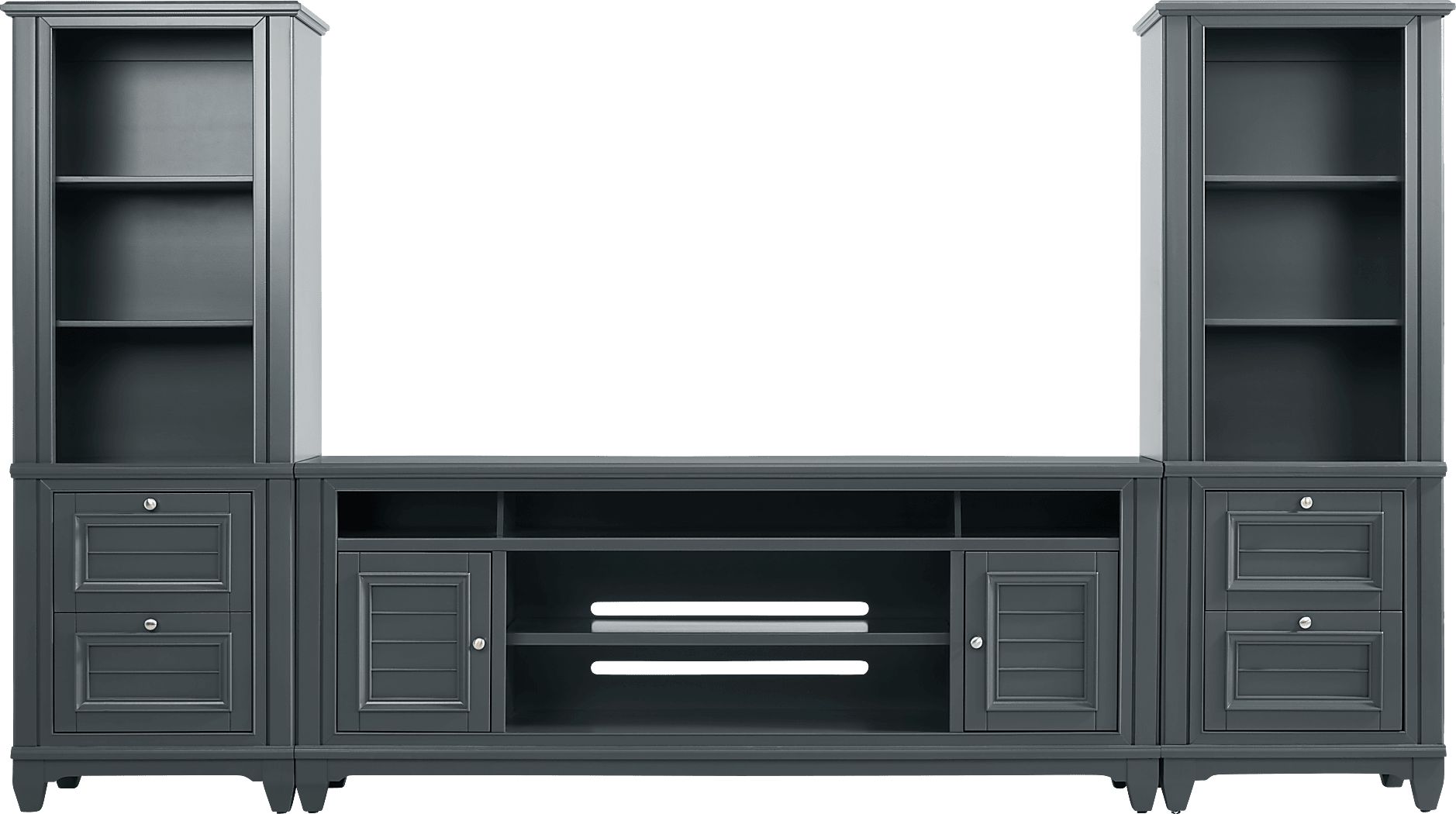 Hilton Head Graphite 3 Pc Wall Unit with 82 in. Console