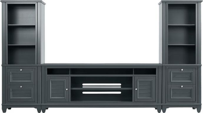 Hilton Head Graphite 3 Pc Wall Unit with 82 in. Console