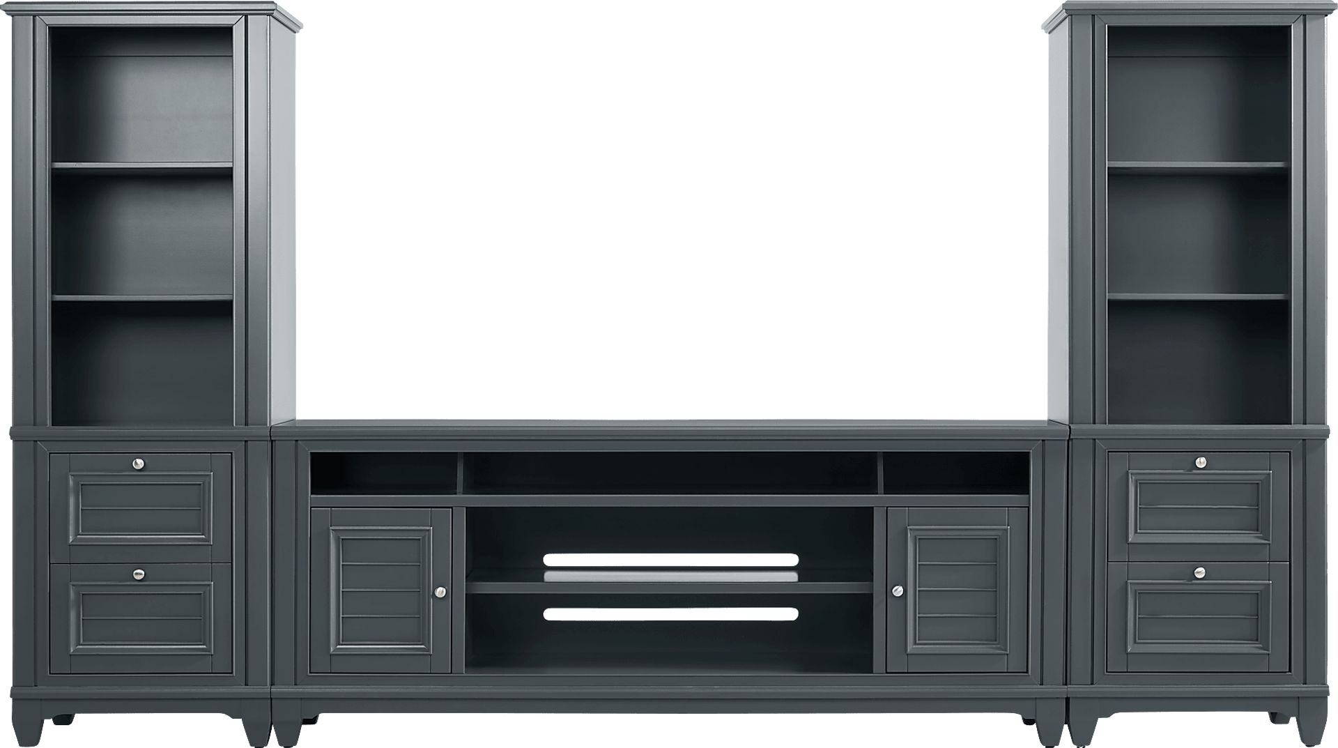 Hilton Head Graphite 3 Pc Wall Unit with 82 in. Console - Image 1