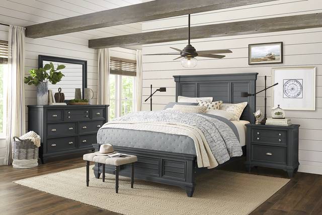 Hilton Head Graphite 5 Pc Queen Panel Bedroom - Thumbnail - Image 1