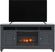 Hilton Head Graphite Black 66 in. Console With Log Fireplace - Rooms To Go