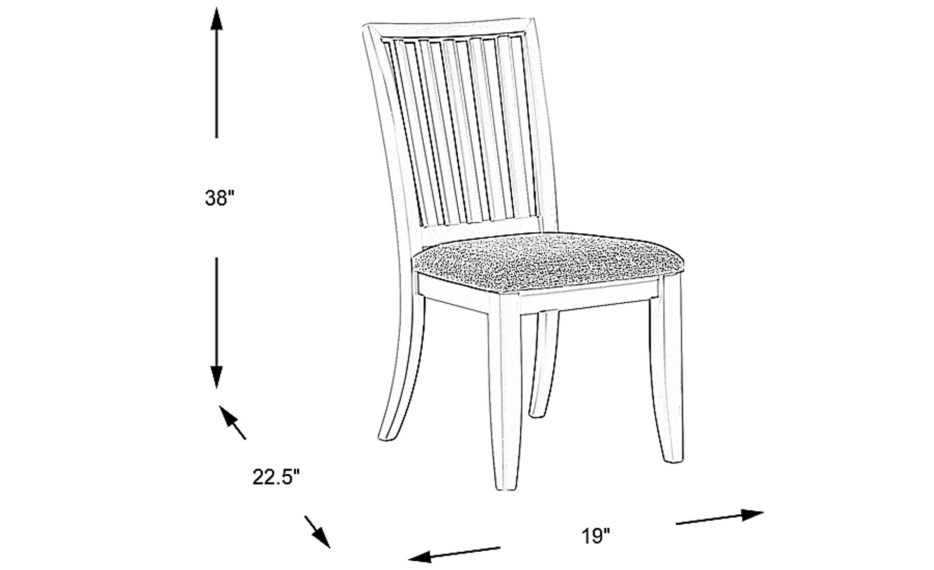 Dimension Image. Please refer to the Dimension Tab on this page for dimension details.