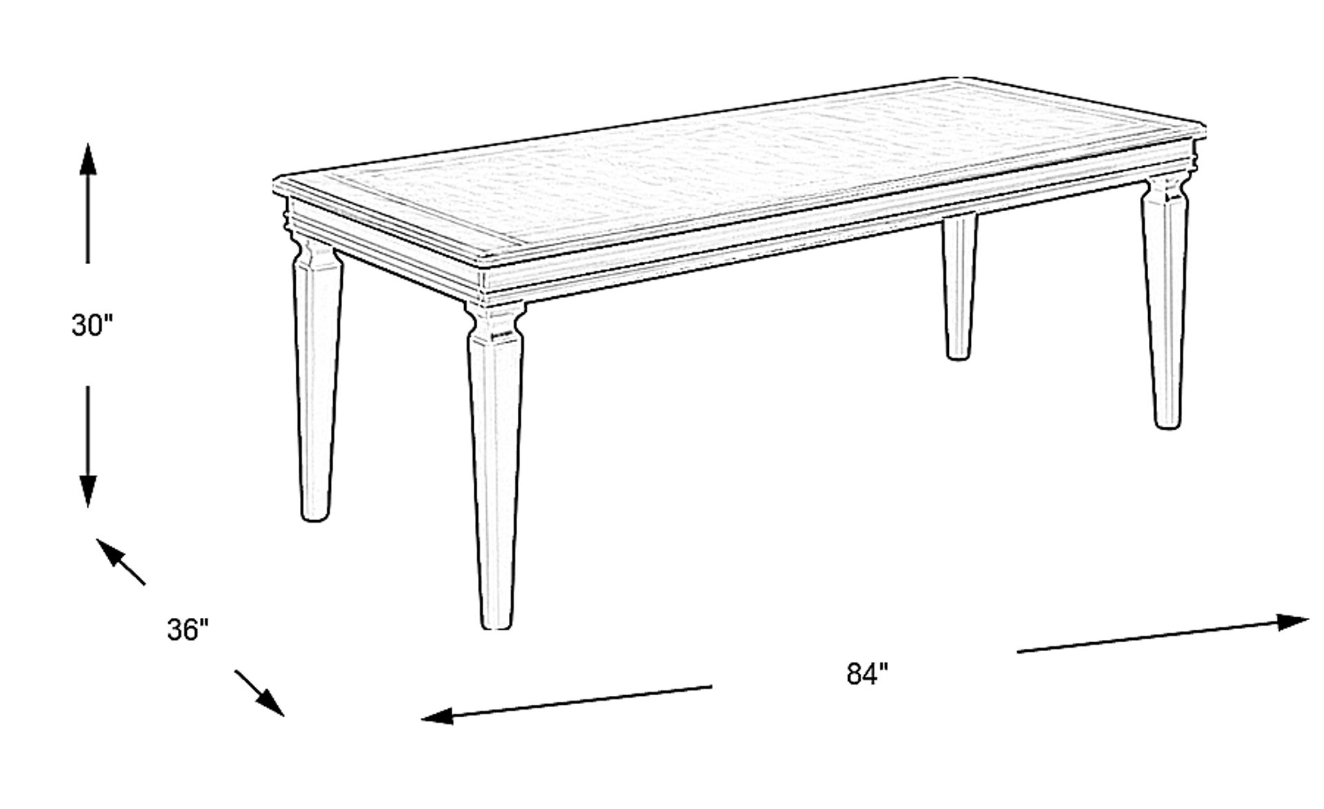 Dimension Image. Please refer to the Dimension Tab on this page for dimension details.