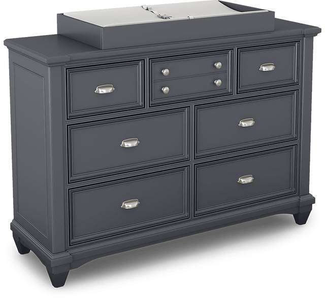 Hilton Head Graphite Dresser with Changing Topper and Pad - Thumbnail - Image 1