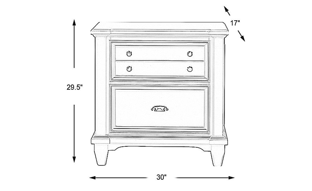 Hilton Head Graphite Nightstand