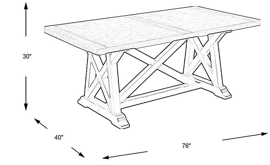 Hilton Head Graphite Trestle Dining Table - Rooms To Go