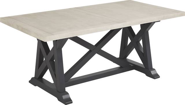 Hilton Head Graphite 5 Pc Trestle Dining Room with White Chairs - Thumbnail - Image 2