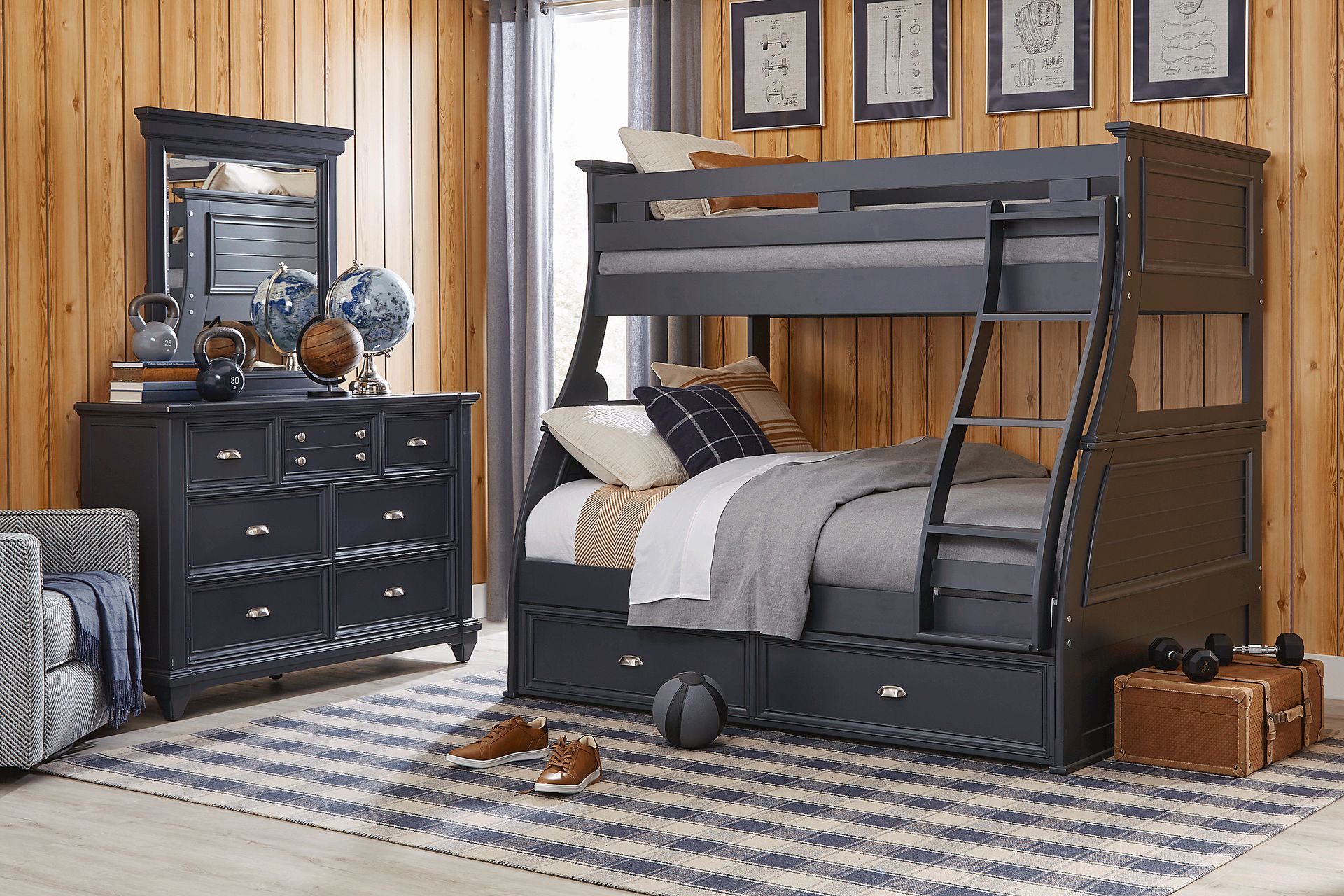 Kids Hilton Head Graphite Twin/Full Bunk - Image 2