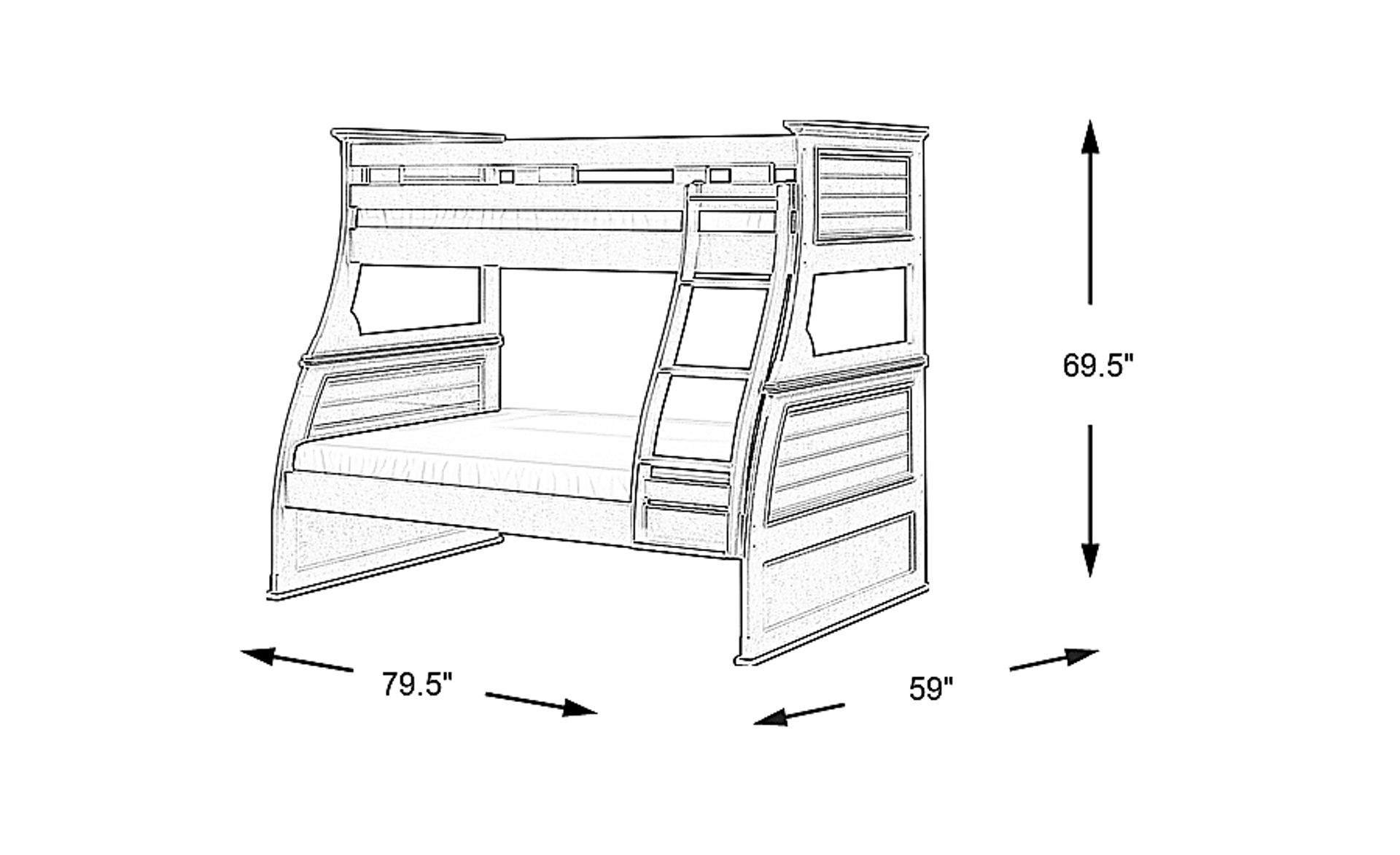 Dimension Image. Please refer to the Dimension Tab on this page for dimension details.