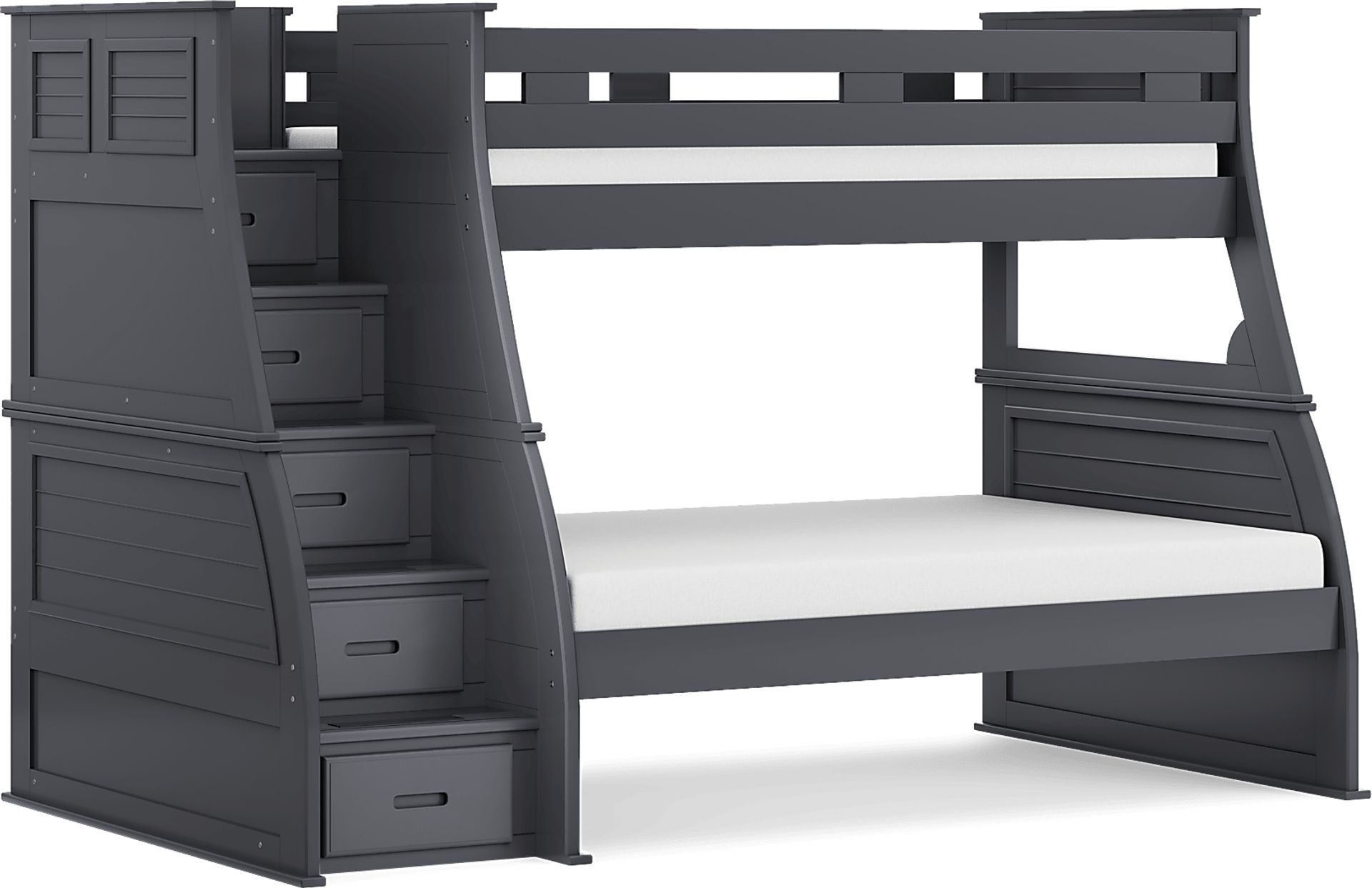 Hilton Head Graphite Twin/Full Step Bunk - Image 1
