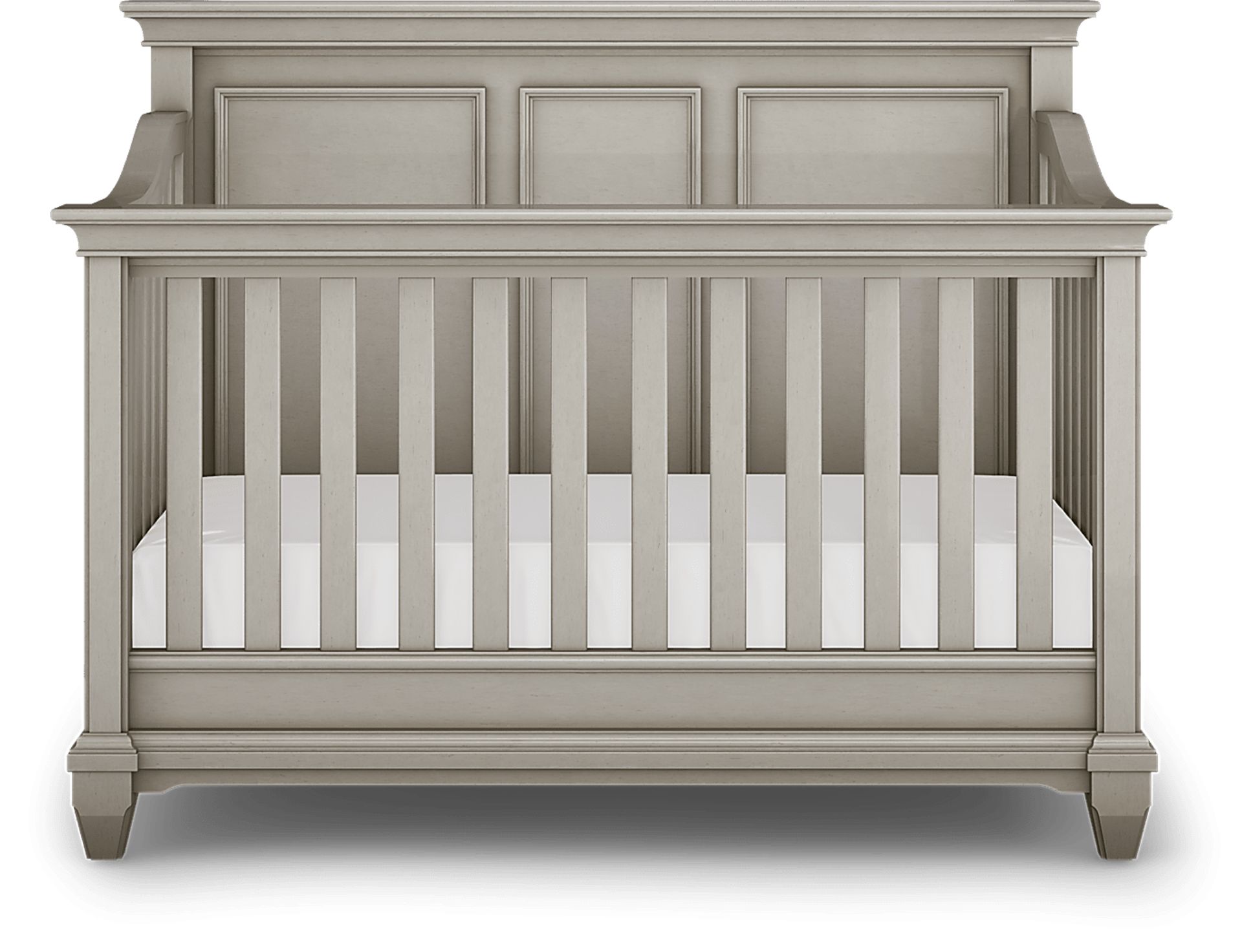 Hilton Head 3 Pc Gray Crib With Toddler Rail And Full Rails Rooms to Go