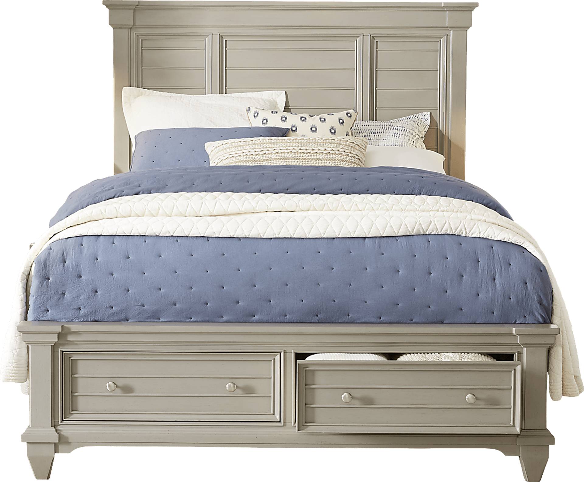 3 pc king panel bed with storage