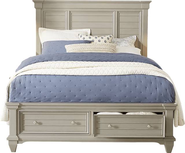 Hilton Head Gray 7 Pc King Storage Bedroom - Thumbnail - Image 2