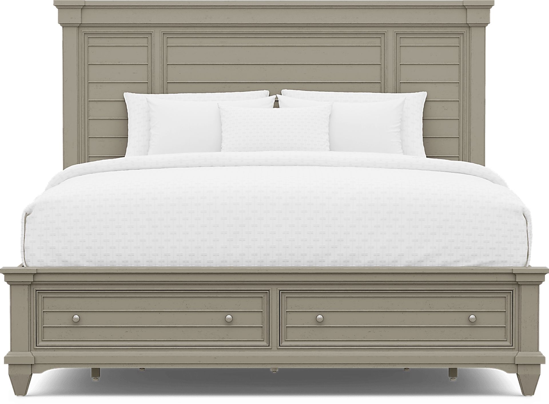 Hilton Head Gray 5 Pc King Storage Bedroom - Image 3