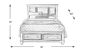 Hilton Head Gray 3 Pc King Panel Bed with Storage