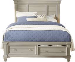 3 pc king panel bed with storage