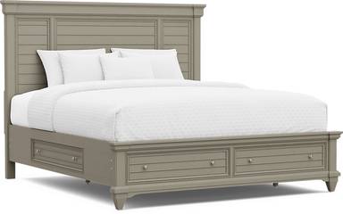 3 pc king panel bed with storage