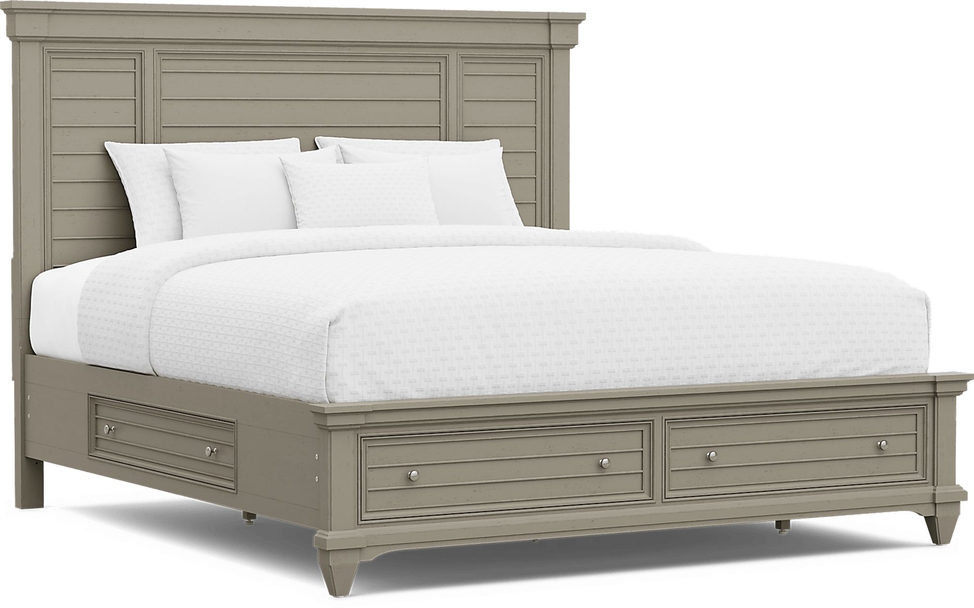 Hilton Head Gray 5 Pc King Storage Bedroom - Image 2