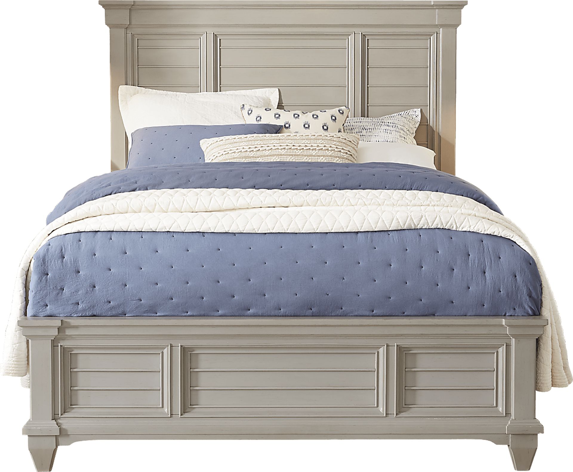 Hilton Head Gray 5 Pc King Panel Bedroom - Image 2