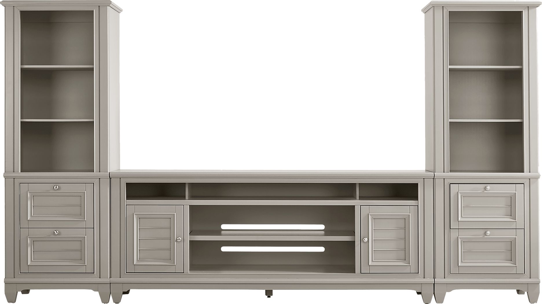 Hilton Head Gray 3 Pc Wall Unit with 82 in. Console