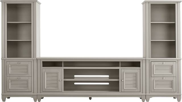 Hilton Head Gray 3 Pc Wall Unit with 82 in. Console - Thumbnail - Image 1