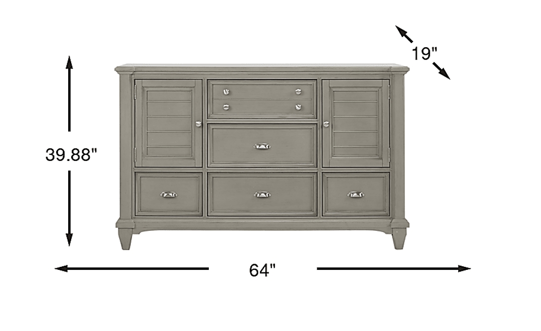 Hilton Head Gray Door Dresser