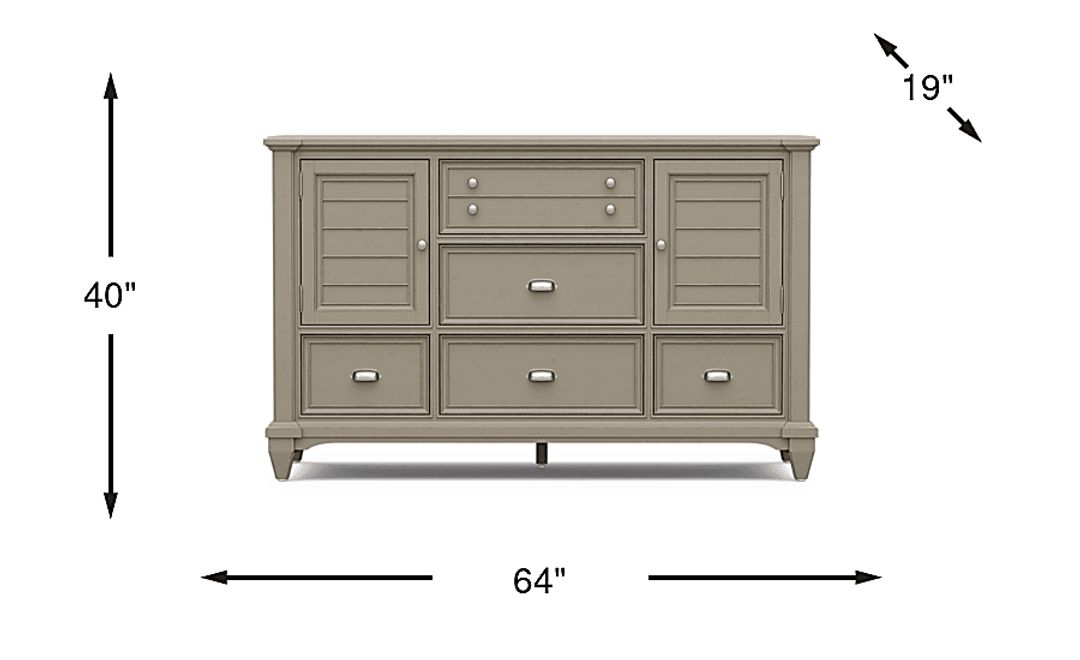 Hilton Head Gray Door Dresser
