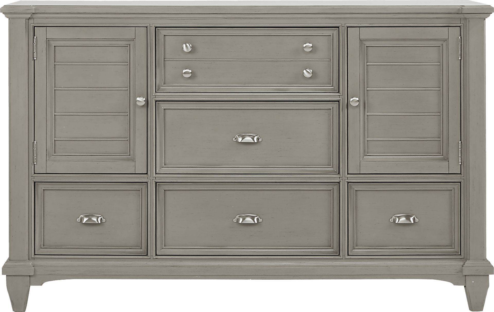 Hilton Head Gray 5 Pc King Panel Bedroom - Image 5