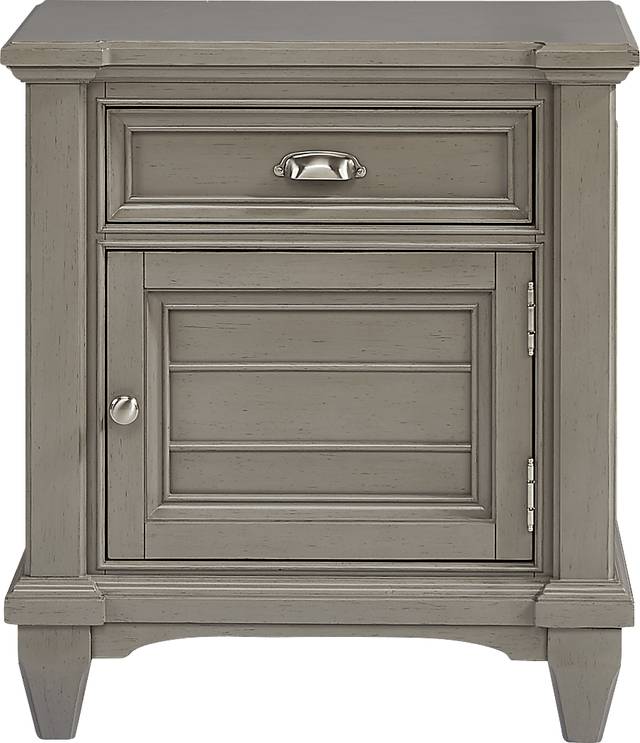 Hilton Head Gray 7 Pc King Panel Bedroom - Thumbnail - Image 8